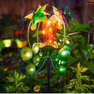 Solar Hummingbird Wind Spinner